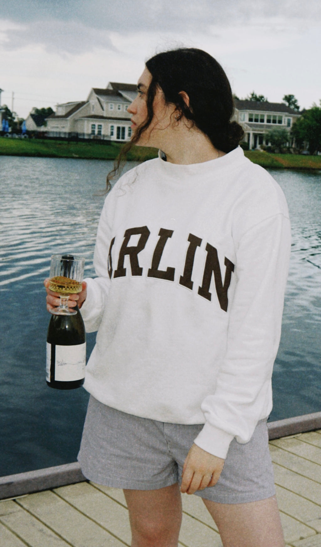 Varsity Mock Neck Sweatshirt