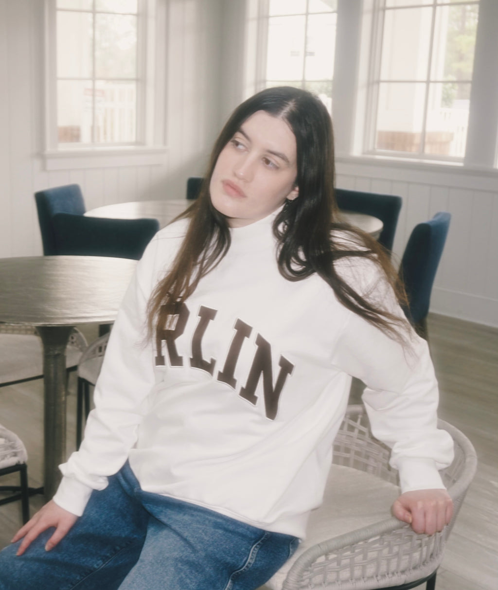 Varsity Mock Neck Sweatshirt